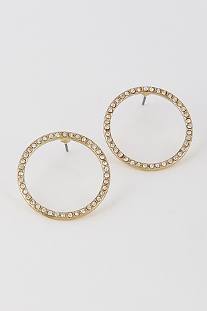 Simple O So Formal Earrings With Rhinestones 6EAE10